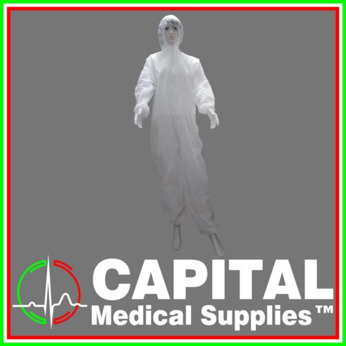 PPE Cover All, Full Suit Set Non-Woven, Color White