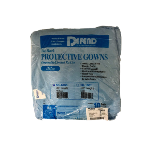 PPE Protective Gown, Non-Woven 60 GSM, Tie-Back, Size Large