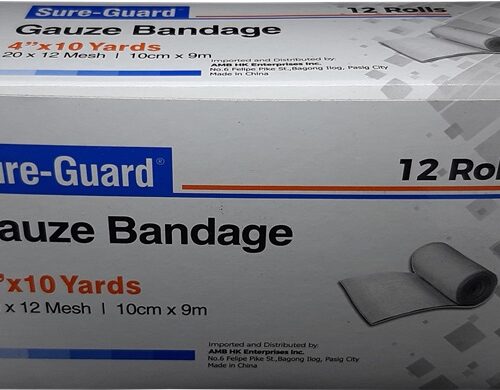 Gauze Bandage 4 inch x 10 yards, 12Rolls