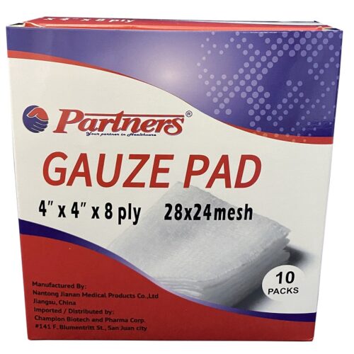 Sterile Gauze Pad 4" x 4" x 8 ply, 100packs