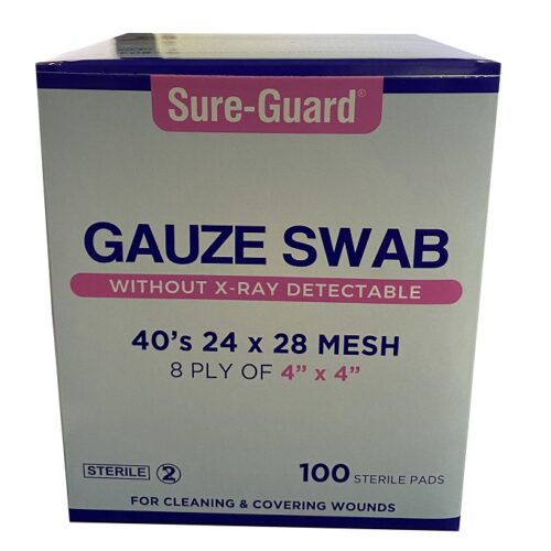 Sterile Gauze Swab 4" x 4" x 8 ply, 100Pcs