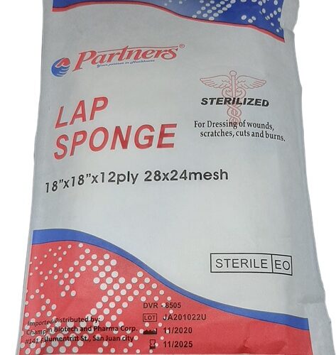 Lap Sponges with x-ray line 18 x 18 x 12, 28 x 24 mesh