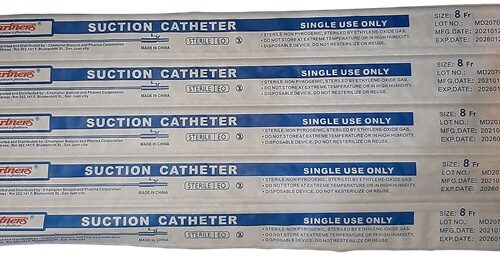 Suction Catheter Fr. 8, 5Pcs