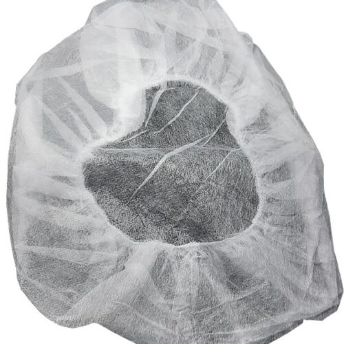 Disposable Bouffant Cap Non-Woven, White, 100Pcs