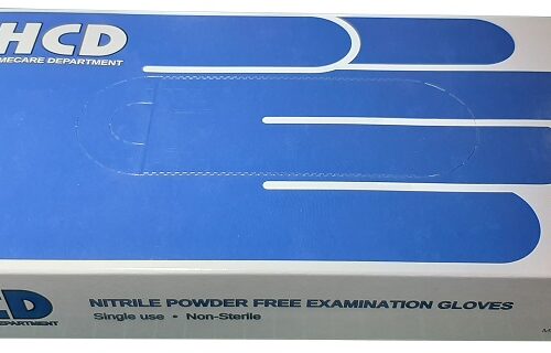 HCD, Nitrile Powder Free Examination Glove Size Large
