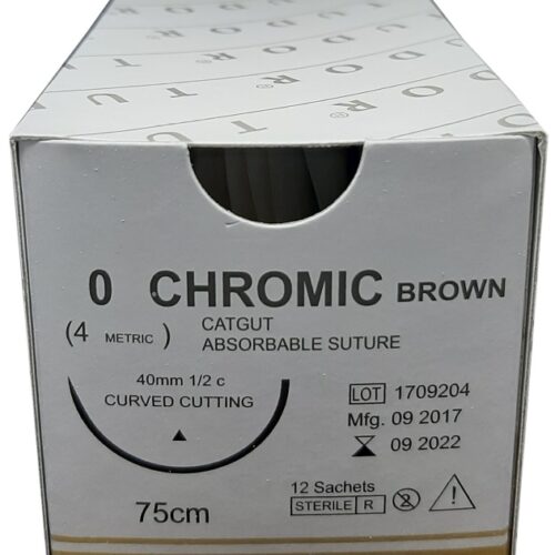 Suture Chromic Curve Cutting 0