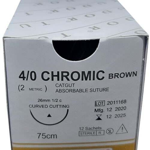 Suture Chromic Curve Cutting 4/0
