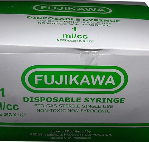Disposable Syringe 1 cc/mL, 26G x 1/2", 100pcs