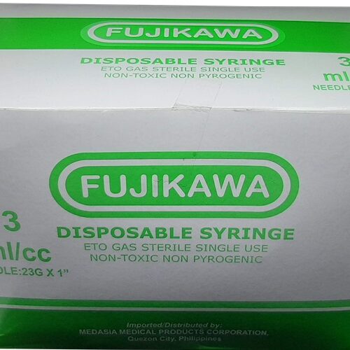 Disposable Syringe 3 cc/mL, 23G x 1", 100pcs