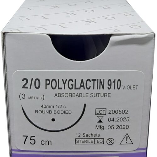 Suture Polyglactin  Round 2/0