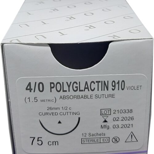Suture Polyglactin  Curve Cutting 4/0
