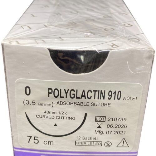 Suture Polyglactin  Curve Cutting 0