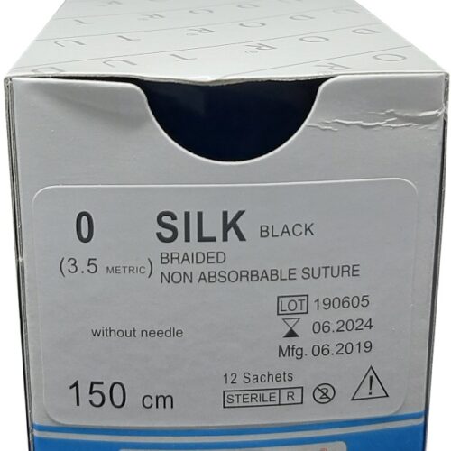 Suture Silk  w/o Needle 0