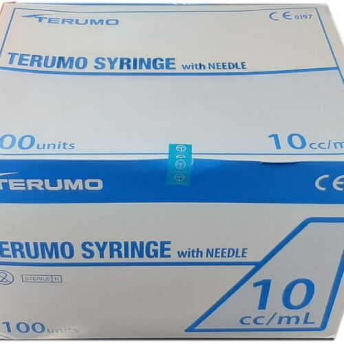 Syringe with Needle, 10cc, 100 units, Sterile,  10 cc/mL, 21G x 1"