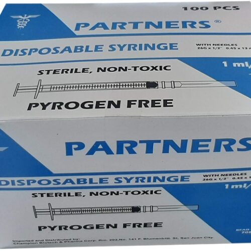 Disposable Syringe With Needle Luer Lock  1 cc/mL, 26G x 1/2