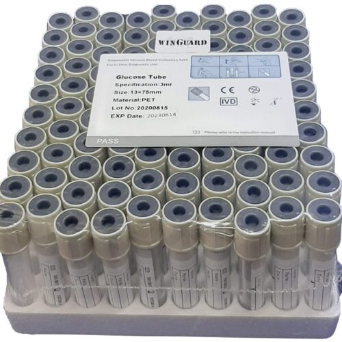 Vacuum Blood Collection Tube Gray Top, Glucose Tube, 3mL