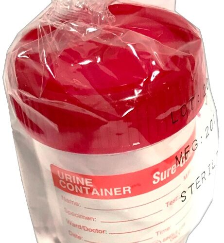 Specimen Container (Urine) with Label Sterile, 60mL, 10pcs