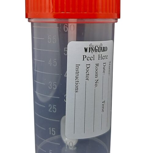 Specimen Container, ( Stool ), with Label Non-Sterile, 60mL, 100pcs