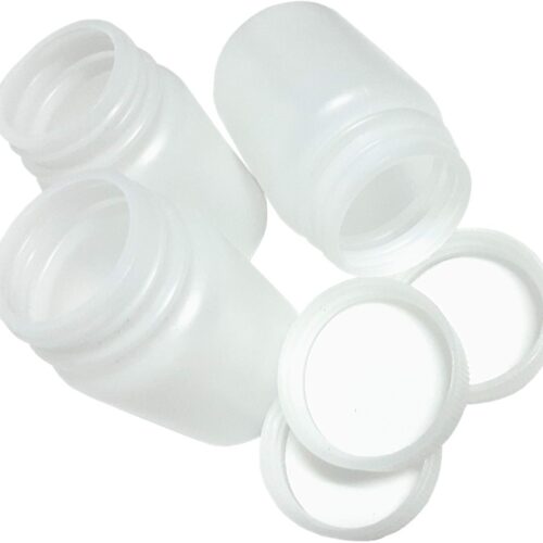 Drug Testing Bottle, Urine Cups, Screwcap Non-Sterile, 60mL, White Plastic, 100pcs
