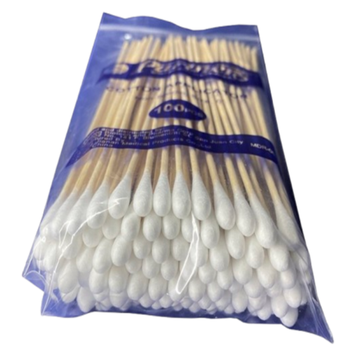 6" Bamboo Stick Cotton Application Small Head, Non- Sterile, 100pcs