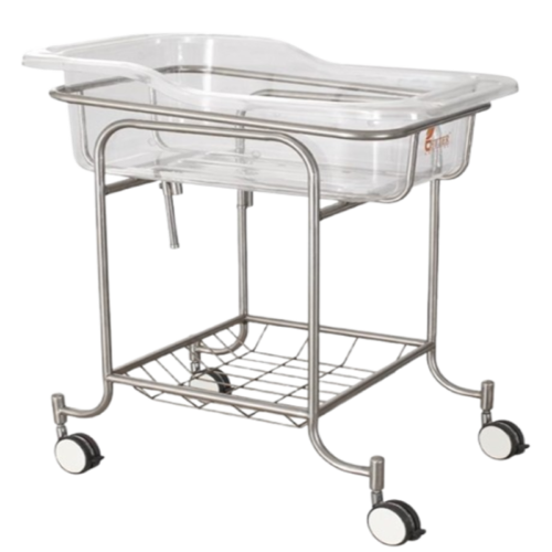 Overbed Baby Bassinet 1hook, Stainless, 82.8x50x90cm