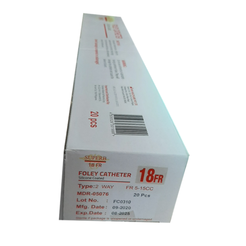 Foley Catheter Fr. 18, 20pcs