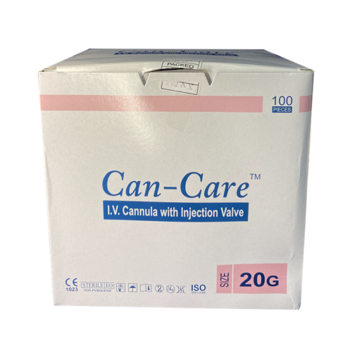 IV Cannula with wings/inj Valve G. 20, 100pcs
