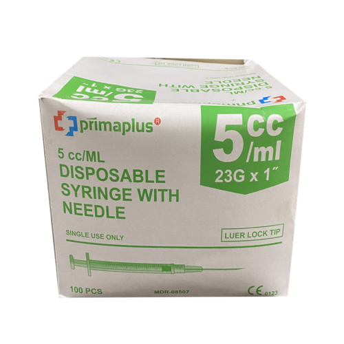 Disposable Syringe w/ needle 5cc/mL 100pcs