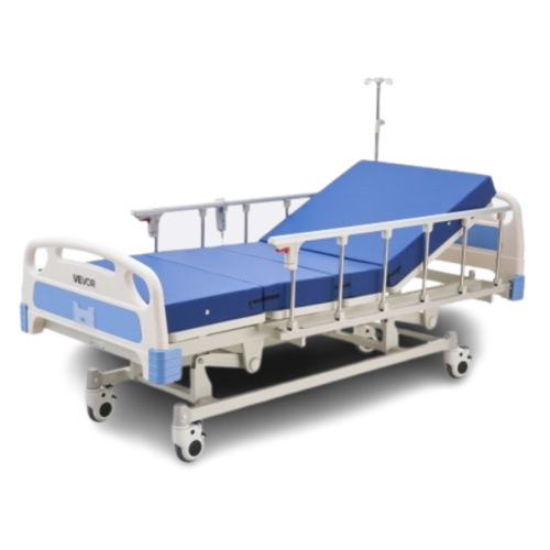 Hospital Bed 3 cranks with IV Pole with Foam