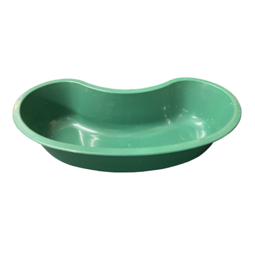 Kidney Basin Color Green, Plastic