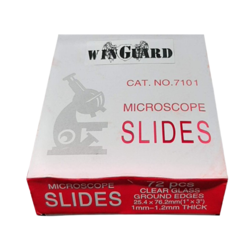 Microscope Slides Clear Glass, Ground Edges, CAT 7101, 72s