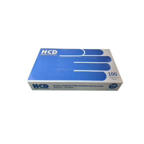 HCD, Nitrile Powder Free Examination Glove Size Large