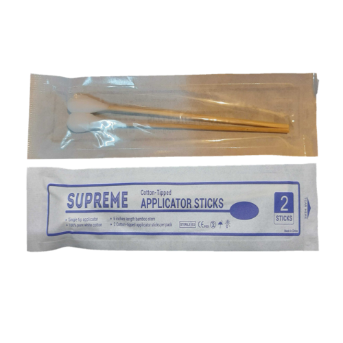 Cotton-Tipped Applicator 6", Sterile, Big Head, 2Pcs/Pack,