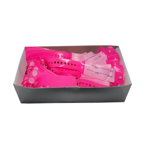 Identification Bracelet Pedia Pink, 100pcs