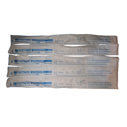 Suction Catheter  Fr. 10, WITH X-RAY LINE, 5Pcs