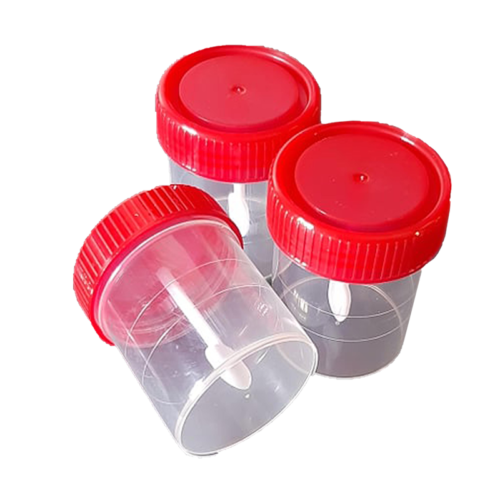 Specimen Container, ( Stool ), with Label Non-Sterile, 60mL, 100pcs