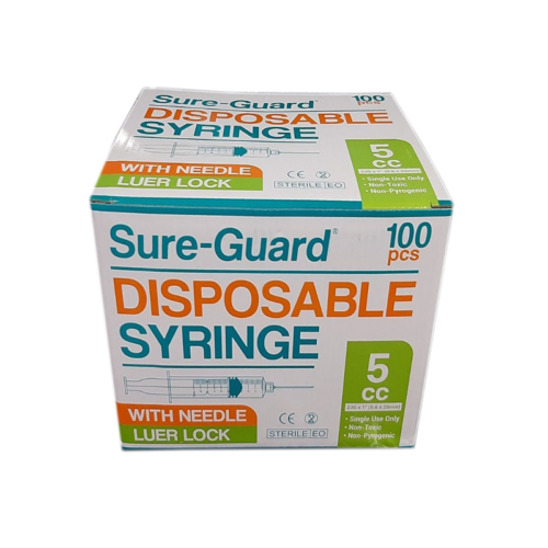 Disposable Syringe With Needle Luer Lock, 10 cc/mL, 23G x 1