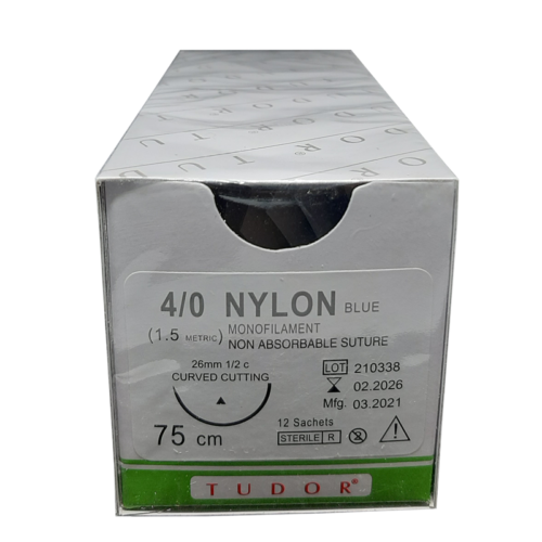 Suture Nylon  Curve Cutting 4/0 12pcs