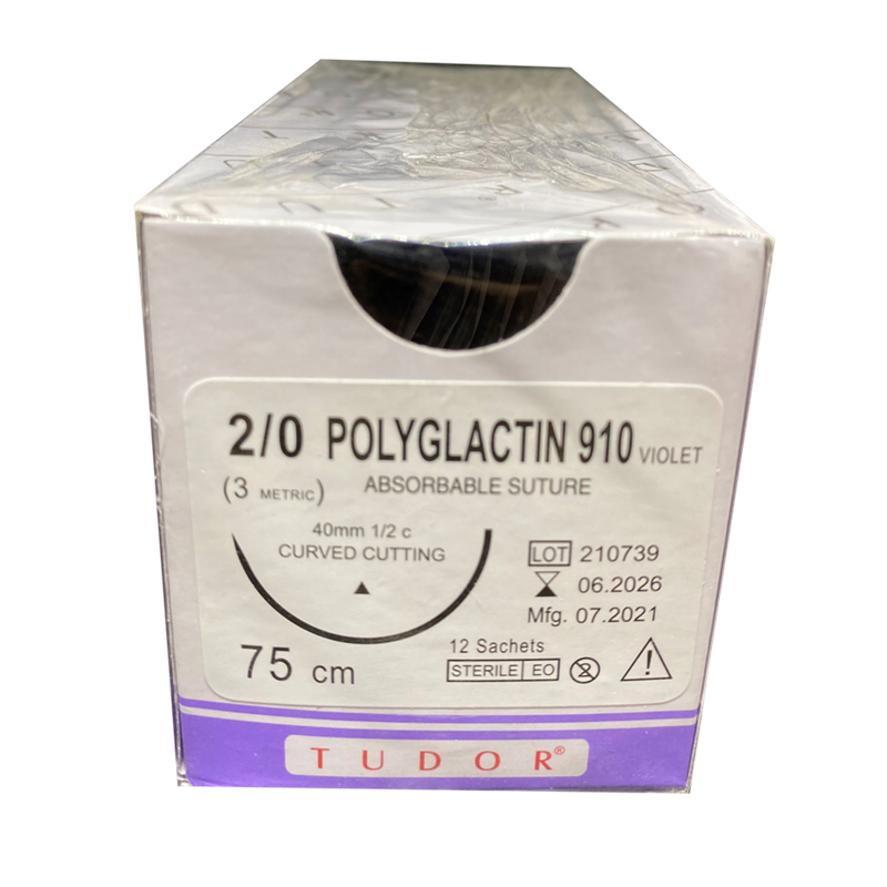 Suture Polyglactin Curve Cutting 2/0, 12pcs