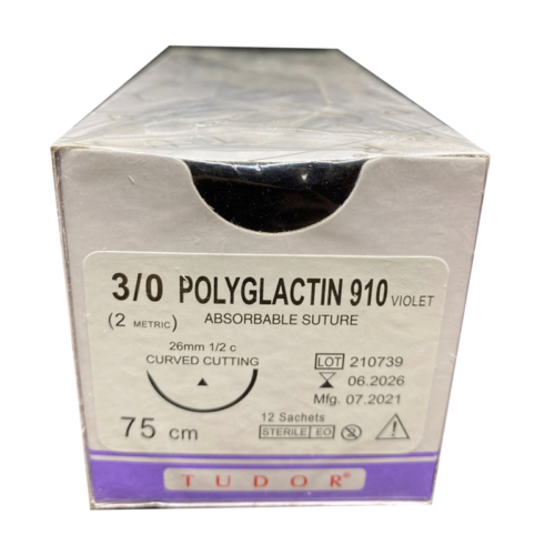Suture Polyglactin Curve Cutting 3/0