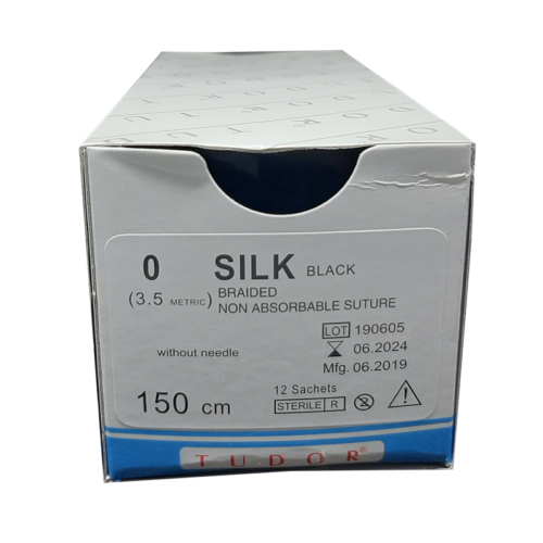 Suture Silk w/o Needle 0