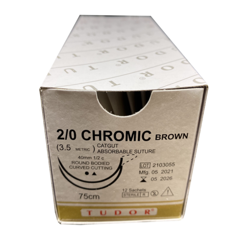 Suture Chromic Curve Cutting 2/0, 12pcs