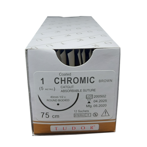 Suture Chromic Round 1, 12pcs