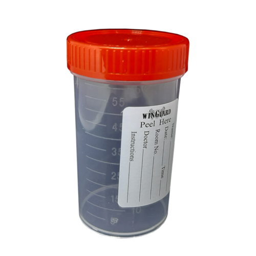 Specimen Container, ( Urine ), with Label Non-Sterile, 60mL, 10pcs