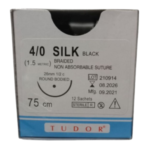 Suture Silk  Round 4/0